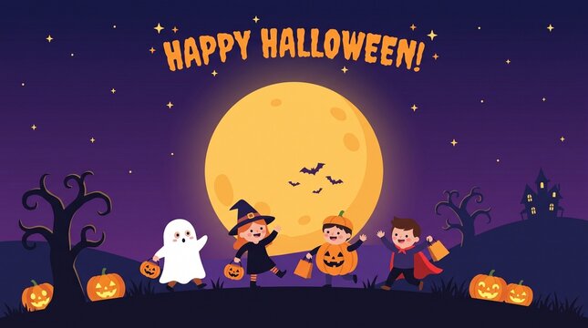 Happy Halloween vector illustration