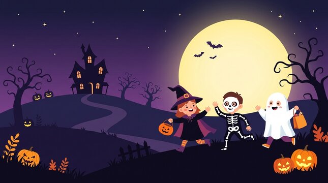  Happy Halloween vector illustration