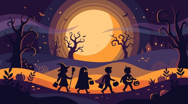  Happy Halloween vector illustration