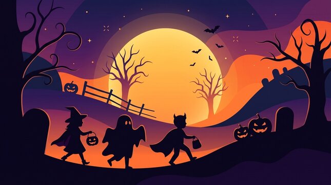  Happy Halloween vector illustration
