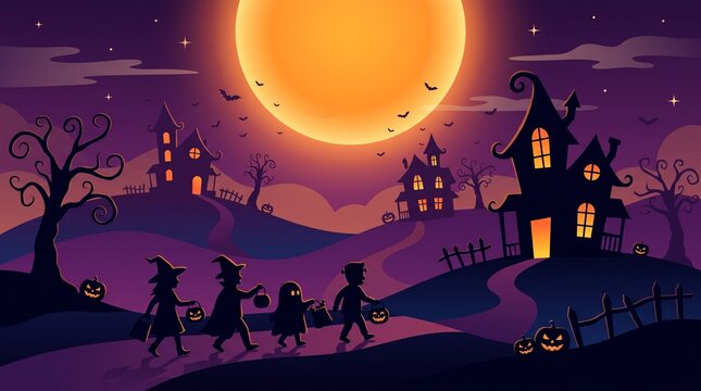  Happy Halloween vector illustration