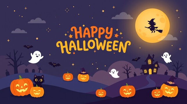  Happy Halloween vector illustration