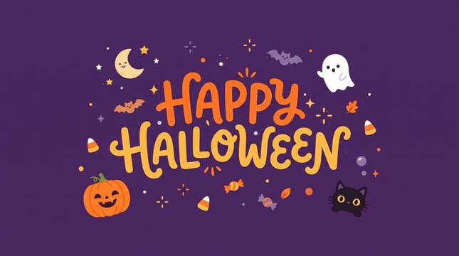  Happy Halloween vector illustration