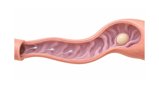 Sperm Travelling Through Open Fallopian Tube