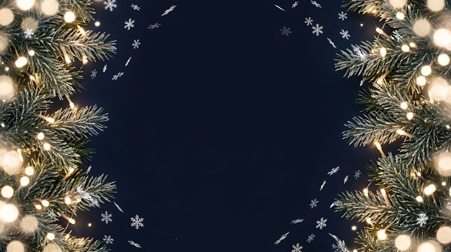A stunning dark blue christmas background with sparkling lights and a festive celebratory feel