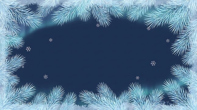 A beautiful winter wonderland christmas background with a frosty elegant and serene aesthetic