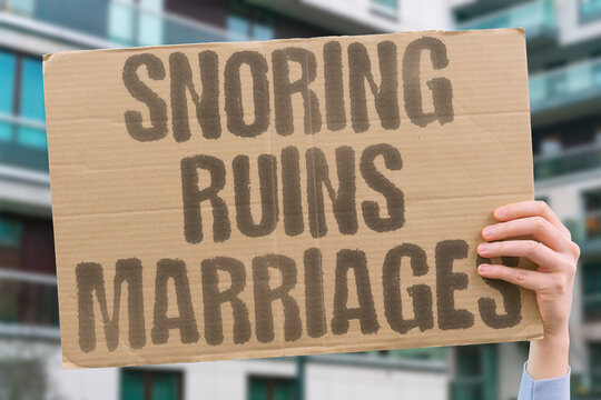 "Snoring ruins marriages" Loud nights strain couples' relationships. SNORING. MARRIAGE. SLEEP. PARTNERS. EXHAUSTION.