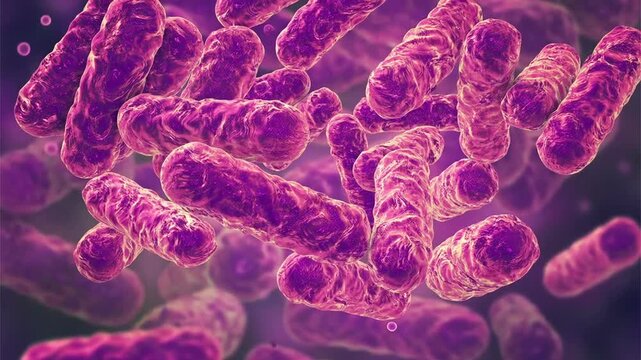 Bartonella, 3D animation. Small Gram-negative bacteria associated with cat-scratch disease, trench fever, bacillary angiomatosis and other vector-borne infections in humans.
