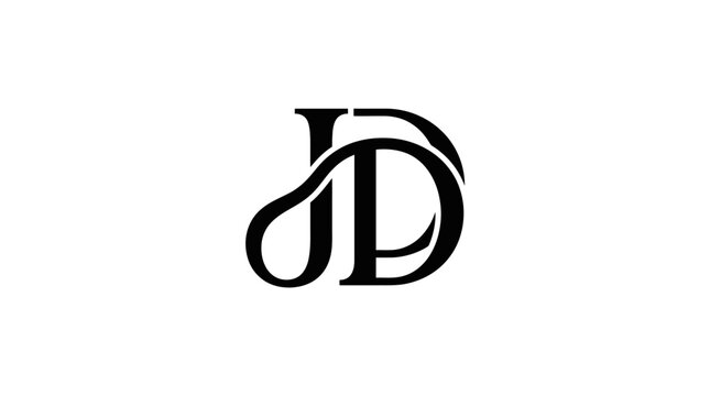 Interlocking JD monogram logo in black.
