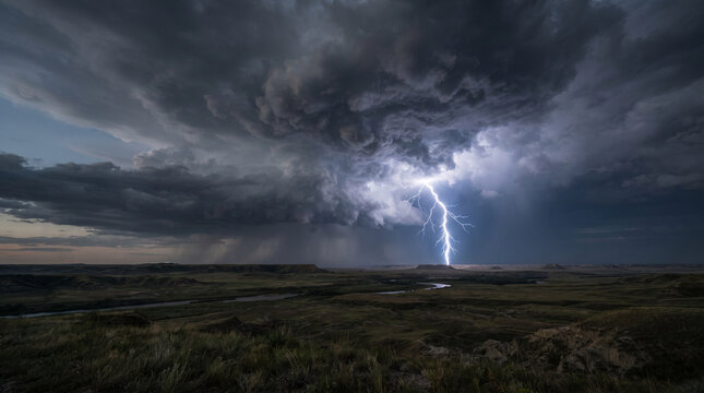 lightning in the sky