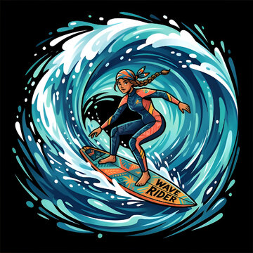 surfer on a wave