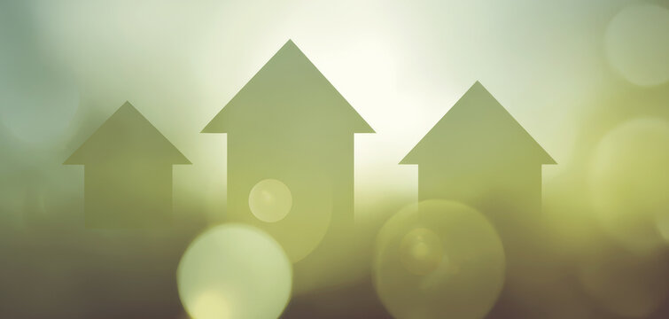 Rising housing market and increasing property values, symbolizing growth, investment, and future success