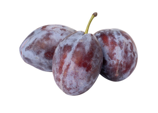 plums on transparent background