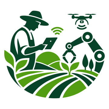 Smart Farming Robotics Emblem