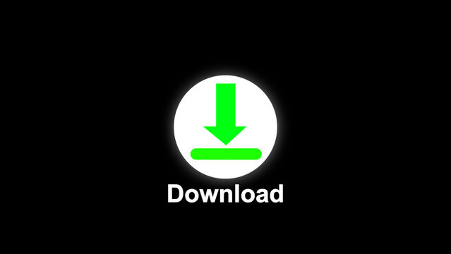 Digital download icon indicates active file transfer to device storage. Clear download icon confirms saving. Modern download icon graphic for mobile applications.