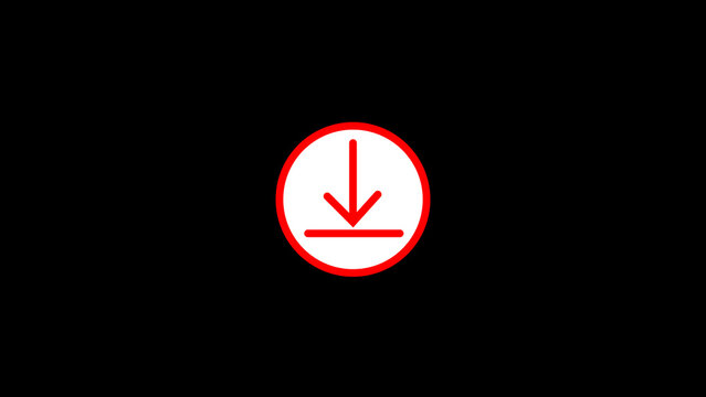 Digital download icon indicates active file transfer to device storage. Clear download icon confirms saving. Modern download icon graphic for mobile applications.