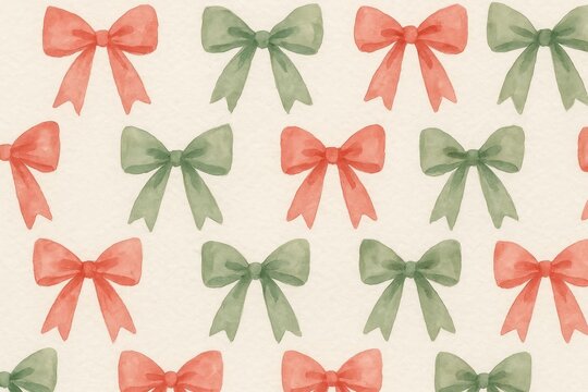 Charming watercolor bows pattern