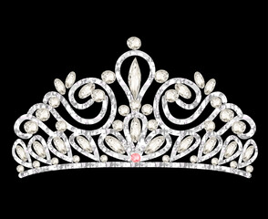 illustration tiara crown women's wedding with white stones © Gregory