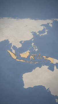 Vintage Style Map Highlighting Indonesia and the Southeast Asian Archipelago for Travel and Geography.