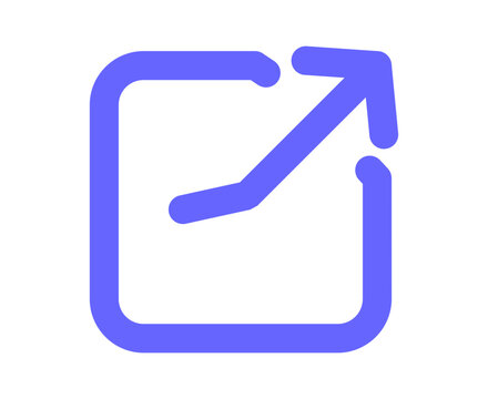 External link export share icon for application UI