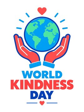 World kindness day celebration vector illustration with hands holding the globe