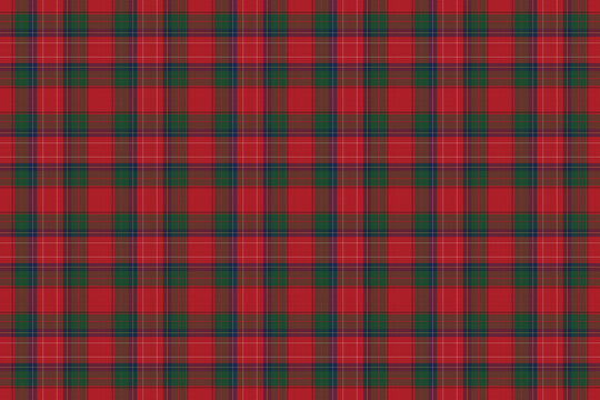 Red and green Christmas tartan plaid seamless fabric pattern