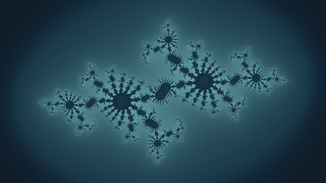 Fine quadratic Julia filaments on a deep blue field
