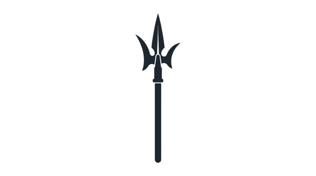 Dark silhouette of a medieval halberd weapon vector graphic