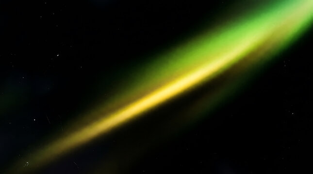 Dark Retro Diagonal Green and Gold Light Streak Overlay with Soft Halation Grain Texture Background for Cinematic Design
