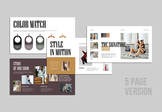 Fashion Mood Board Template with Stylish Women