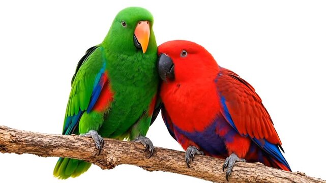  This is a video of a pair of Eclectus Parrots &mdash; Eclectus roratus