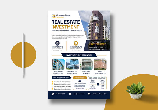 Real Estate Flyer Template Layout