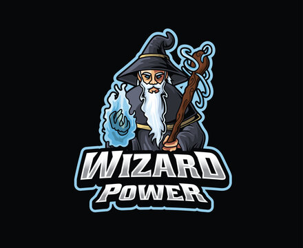 Wizard Magic Mascot Logo Illustration