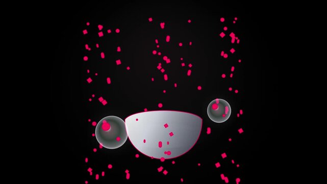 Pristine Pastel Confetti & Iridescent Spheres Motion Loop Chroma Ke...