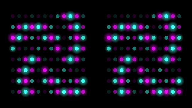 Abstract glowing neon pink cyan digital matrix data stream loop animation