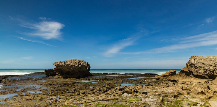 Spectacular rocky coastline of De Hoop Nature Reserve, Western Cape, South Africa