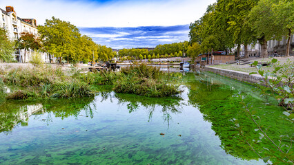 Nantes city on Erdre and Loire River in west part of France close to atlantic ocean © Olivier