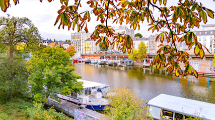 Nantes city on Erdre and Loire River in west part of France close to atlantic ocean © Olivier