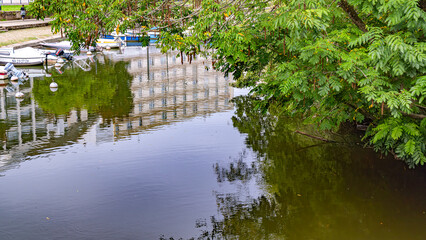Nantes city on Erdre and Loire River in west part of France close to atlantic ocean © Olivier