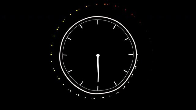 Alzheimers disease fading clock animation symbolizing memory loss and time confusion for healthcare providers and nonprofits, ideal for awareness campaigns and web banners, seamless loop 4K
