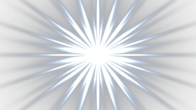 Abstract white light burst background with radial glowing lines radiating from center transparent background