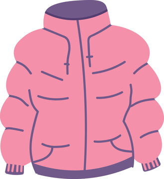 Simple vector illustration of a pink jacket