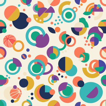 Vibrant Geometric Shapes Pattern