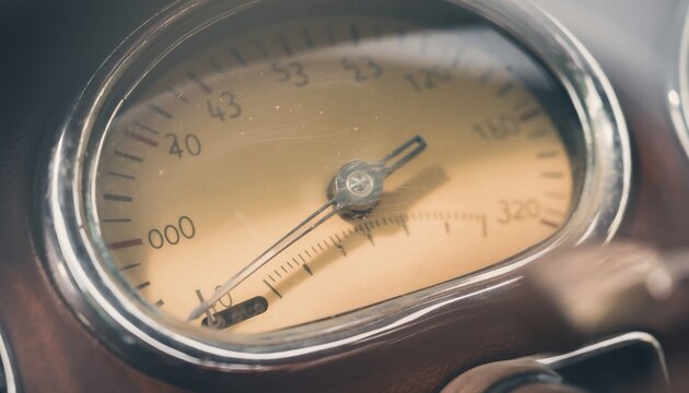 vintage classic car speedometer closeup analog dashboard detail for automotive restoration article banner