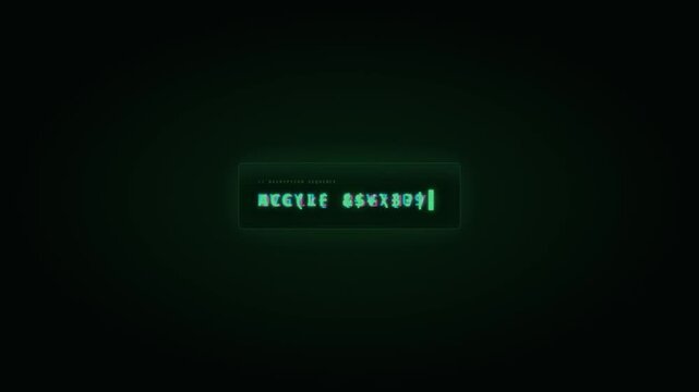Terminal decrypt access granted text effect animation HD 4K