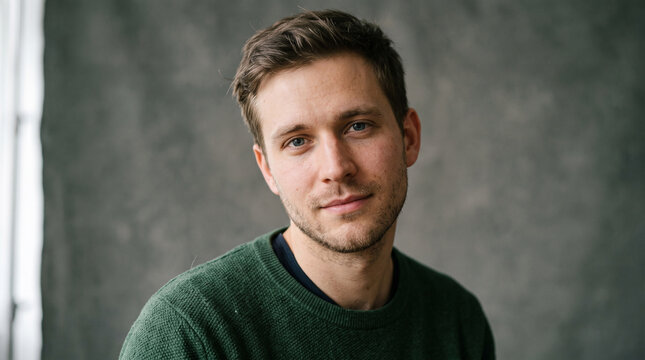 Candid Close Up Portrait of a Young German INFJ Man