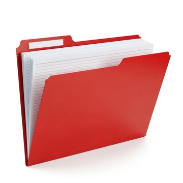 Red folder icon with open tab design