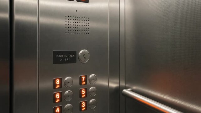 Emergency button in an elevator.