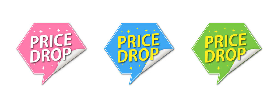 Price Drop Hexagon Peel Sticker Set