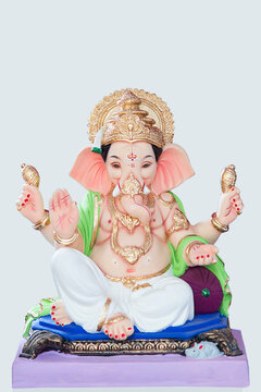 Lord Ganesha or Ganapati Idol, Hindu God, Hindu deity, Ganesh festival, Pune, Maharashtra, India.